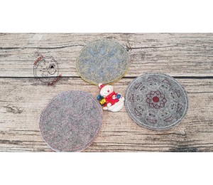 Stickserie ITH - Untersetzer Weihnachten Mandalas